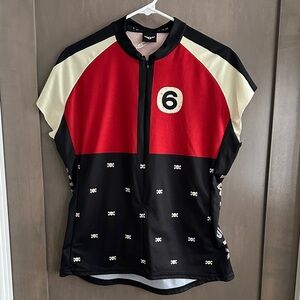 TwinSix Women’s Scarlet Skulls Cycling Jersey Size XL